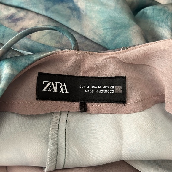 Zara Watercolor Tie Dye Halter Maxi Slip Dress. Multicolor. Size M - Picture 8 of 9